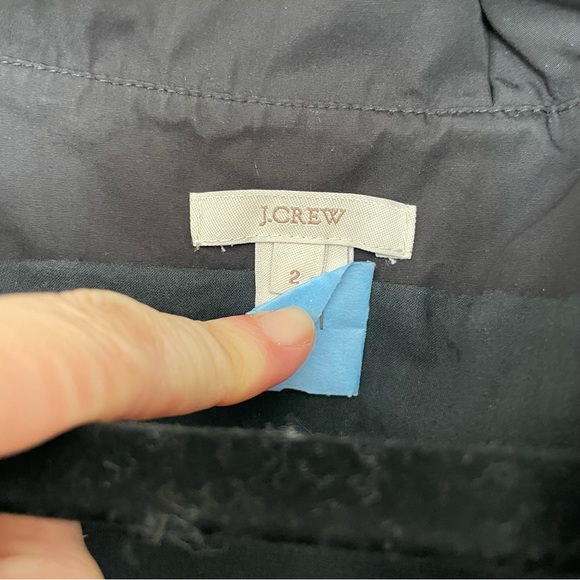 Jcrew black mock wrap dress with ruffle accent at neckline. Size 2, LBD - Picture 2 of 4